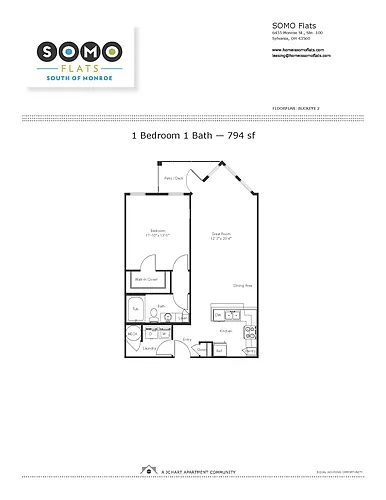 Floor plan Buckeye 2 1.1 (U3A)
