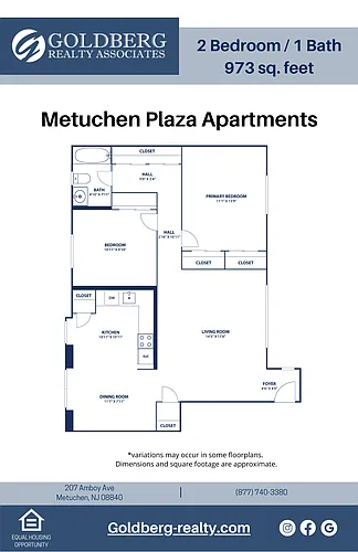 Floor plan Two Bedroom 1 Bath