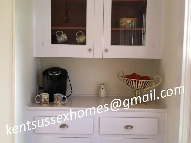 Breakfast nook off kitchen with coffee bar