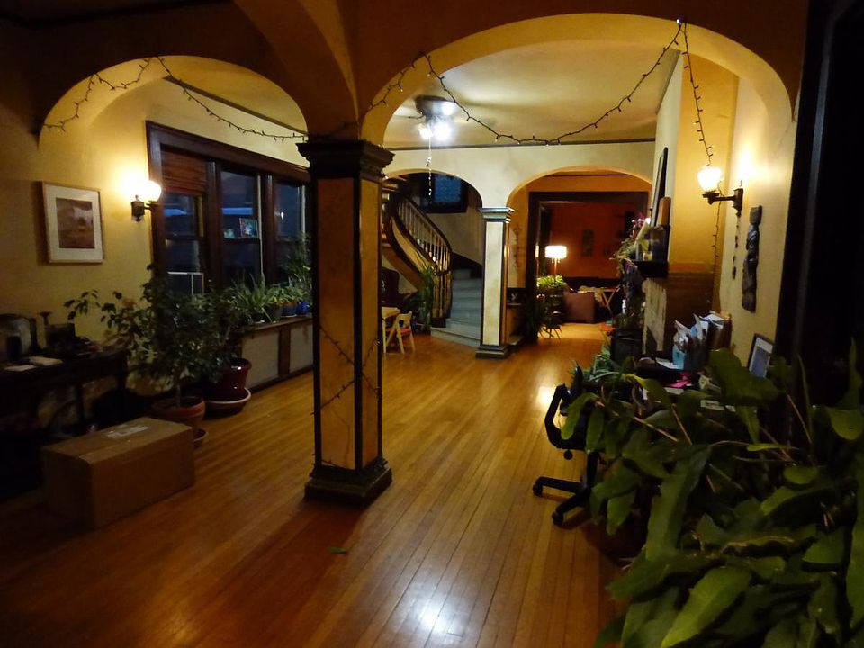Walking in front door