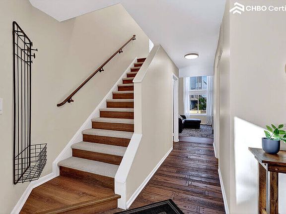 Entryway and Stairway to Silver & Slate Suites
