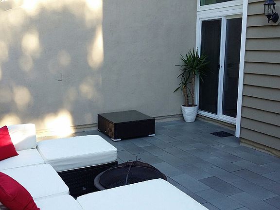 Upgraded Patio with custom tile and LED lights