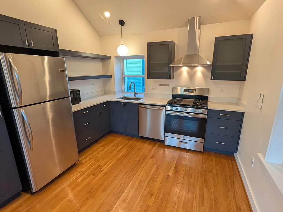 Kitchen with gas range