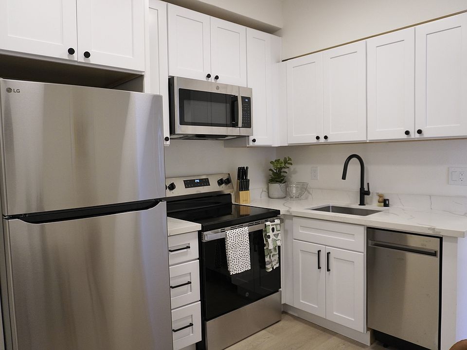 Modern kitchen appliances and fixtures