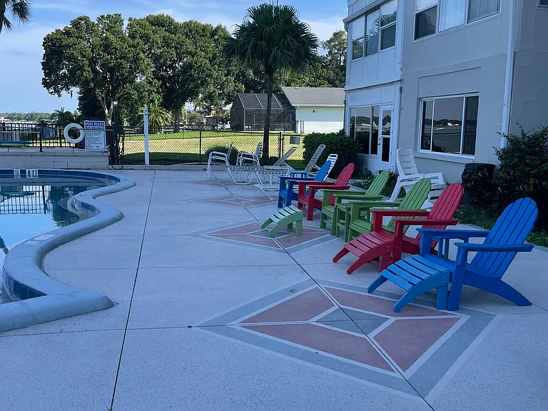 Pool deck area