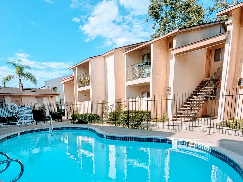 The sparkling pool & spa were just refinished and look incredible!