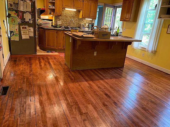 Refinished Hardwood Kitchen