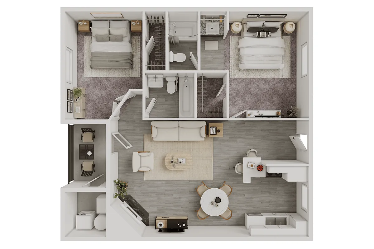 Floor plan ANDORRA - 971 SQ FT