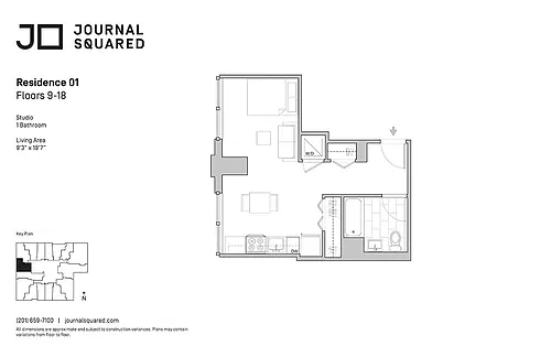 Floor plan Studio | 1 Bath - 1
