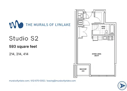 Floor plan Studio S2