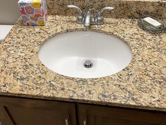 Bathroom one with granite countertops