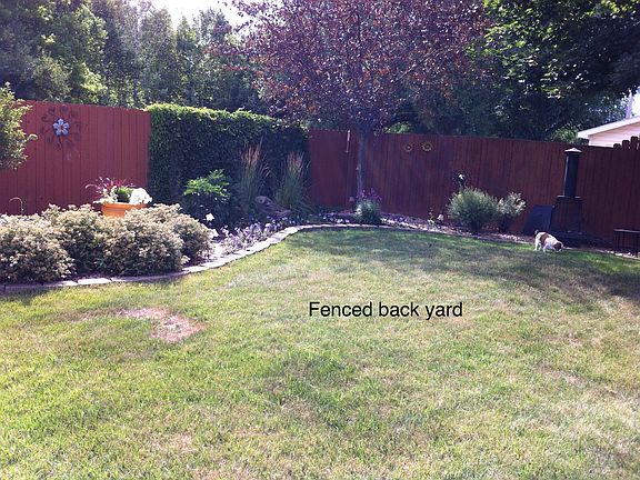 Fenced backyard