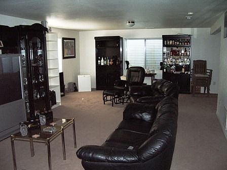 Large living/rec room in fully finished basement.