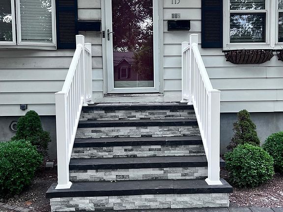 Renovated front steps and walkway