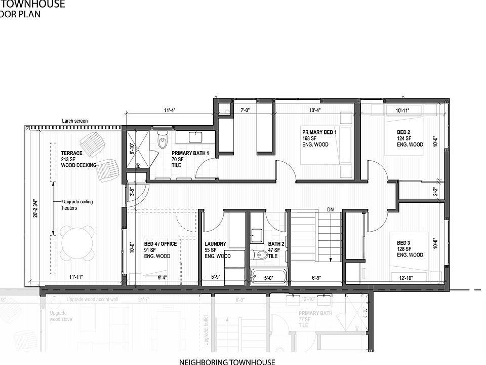 Plan Maison Plain Pied 2 chambres - MF-Construction