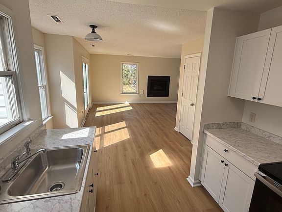 kitchen view to family room