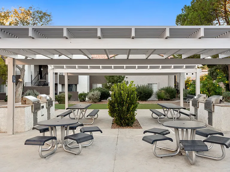 Fire up the grill and enjoy outdoor dining with friends.