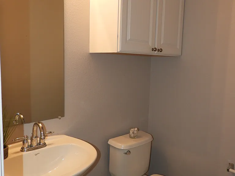 Downstairs powder room.