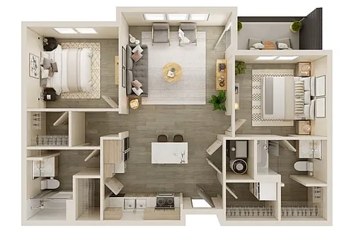 Floor plan 2BR Madison