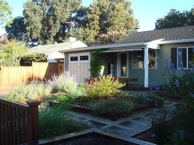 Menlo Park Xeriscape Front yard