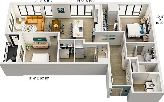 C10 | 2x2 | 1298 sq ft C10 | 2x2 | 1298 sq ft