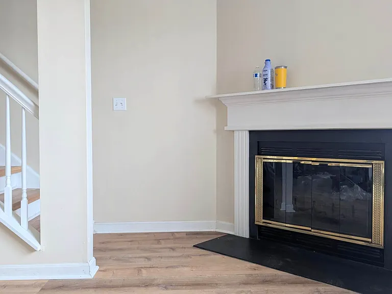 Fireplace in the living room.