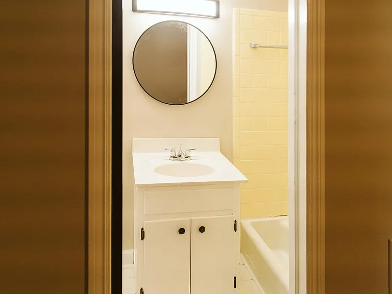 Vintage small bath for children and shower for adults
