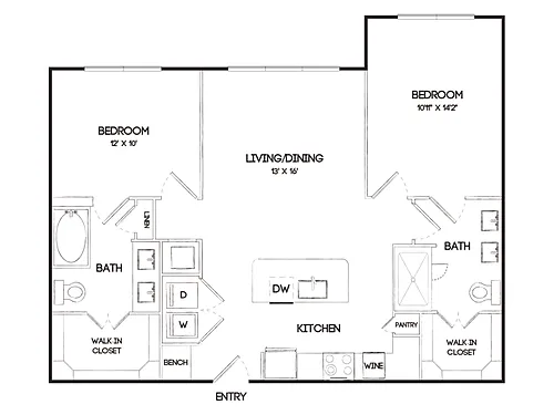 Floor plan B1D