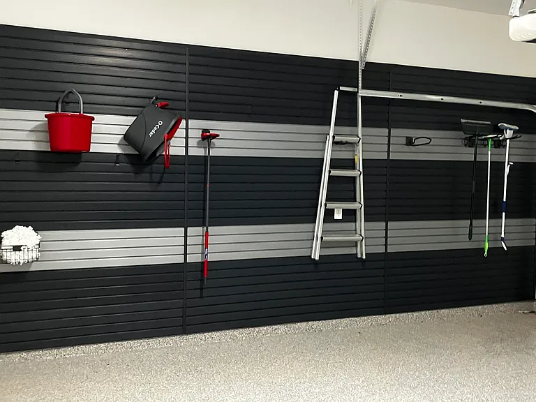 garage wall set up for efficient storage