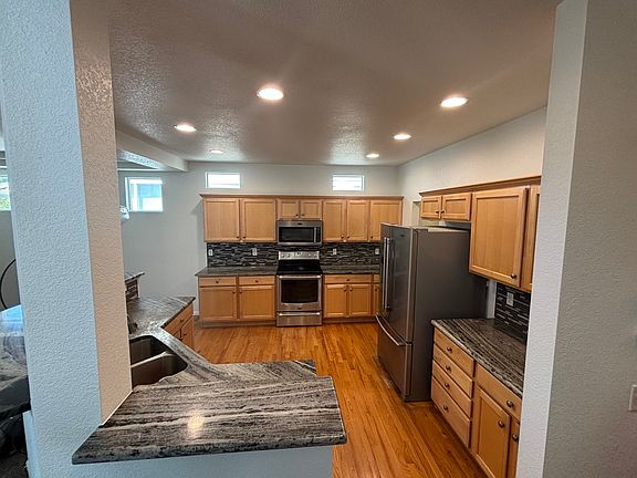 Kitchen view from stairs
