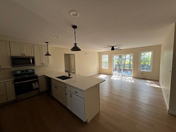 Living and kitchen island