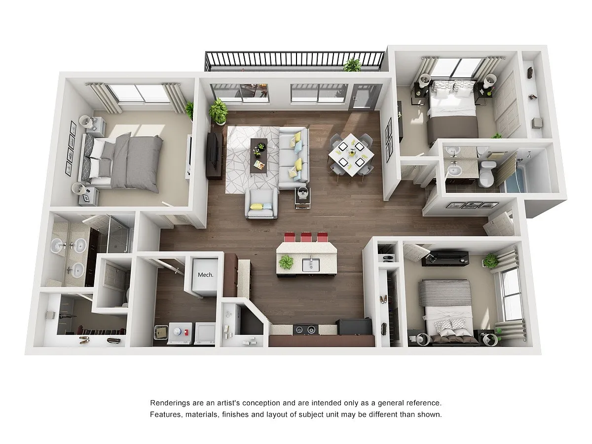 Floor plan 3 Bedroom 2 Bathroom