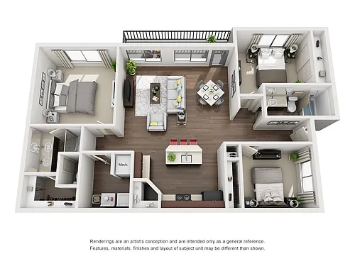 Floor plan 3 Bedroom 2 Bathroom