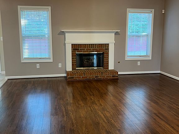Large family room with gas fireplace