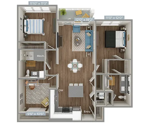 Floor plan B18D-1