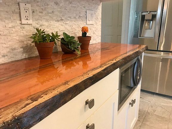 stunning live edge counter top