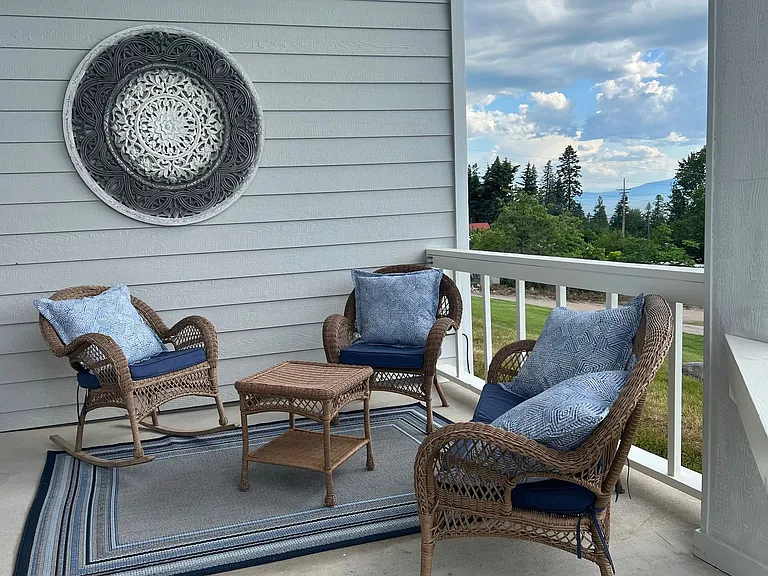 Front porch sitting area.