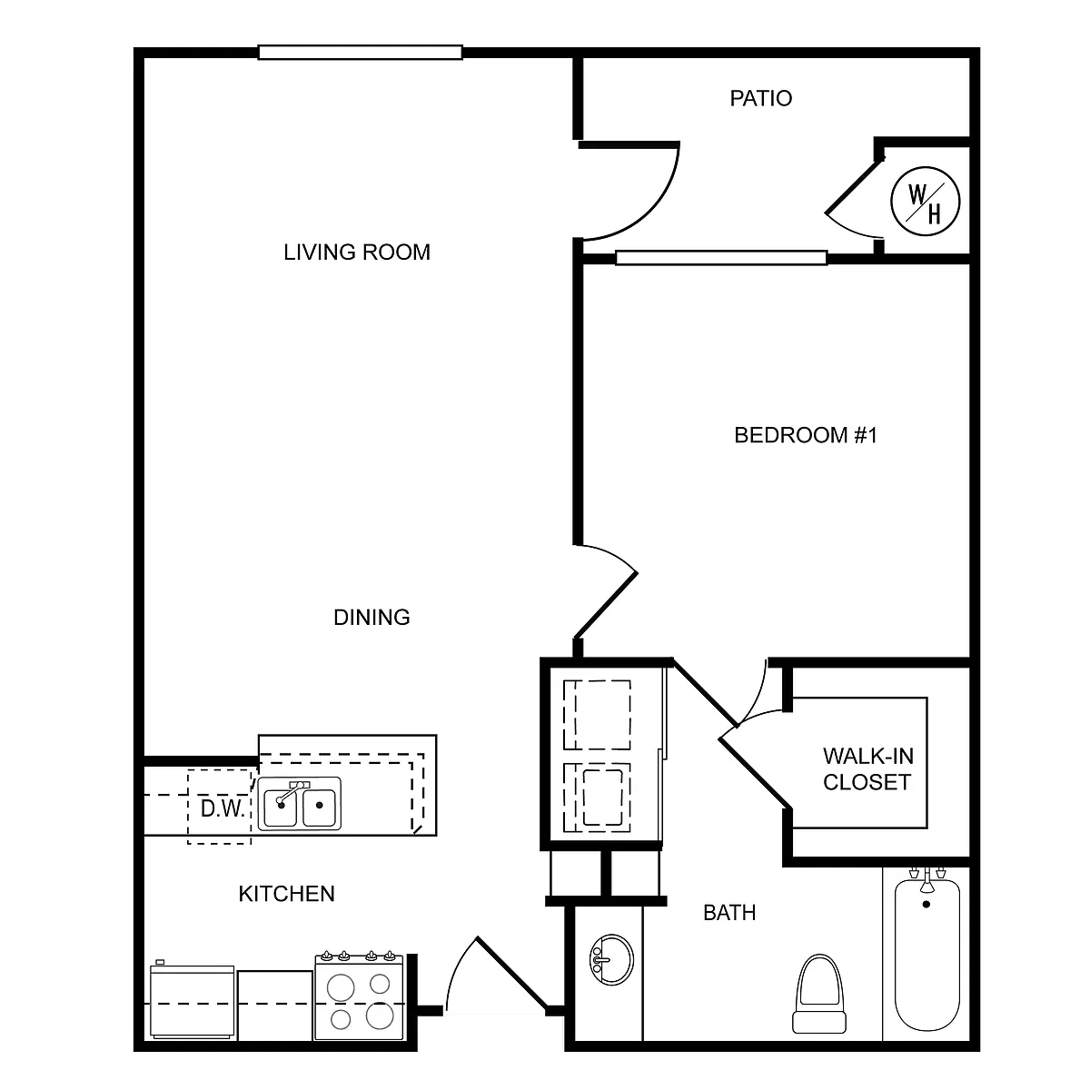 Floor plan 1X1 50