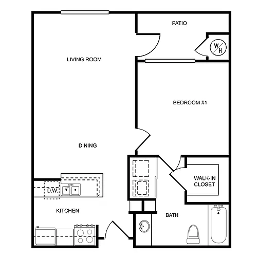 Floor plan 1X1 50
