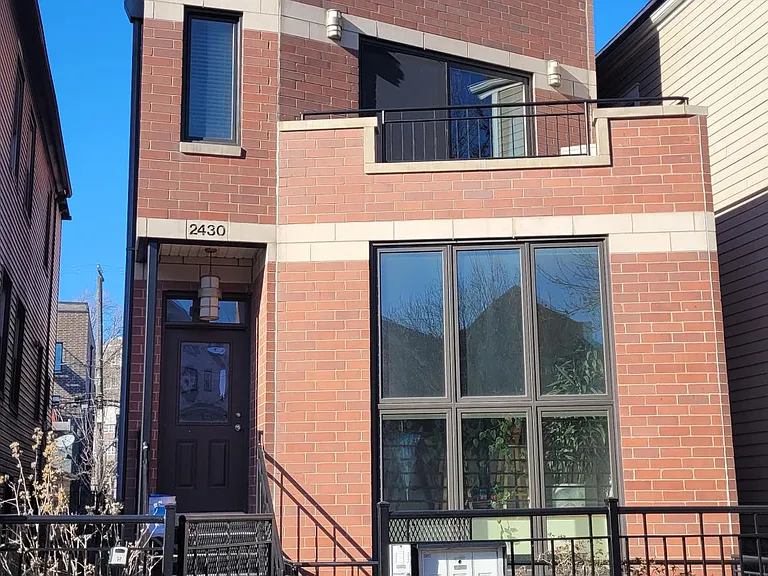 Front view of building