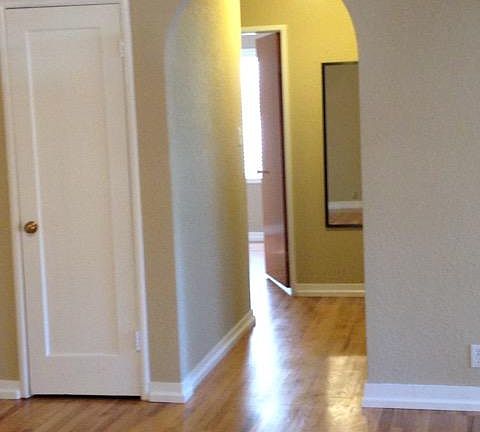 Hallway from Living Room to Bedrooms (and coat closet)