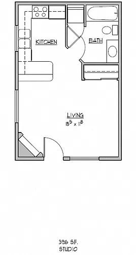 Floor plan Studio B