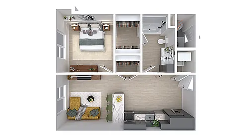 Floor plan Zephyr (Market Rate)