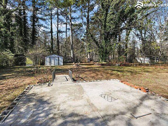 A private backyard or patio area