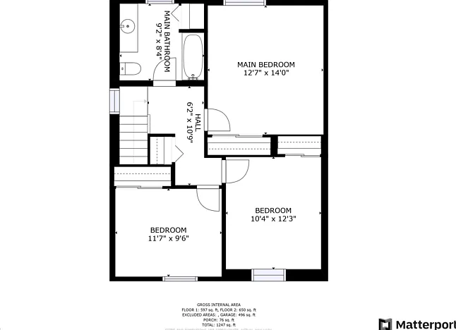 3 bed, 1.5 bath, 1247 sqft, $1,545 — Photo 3