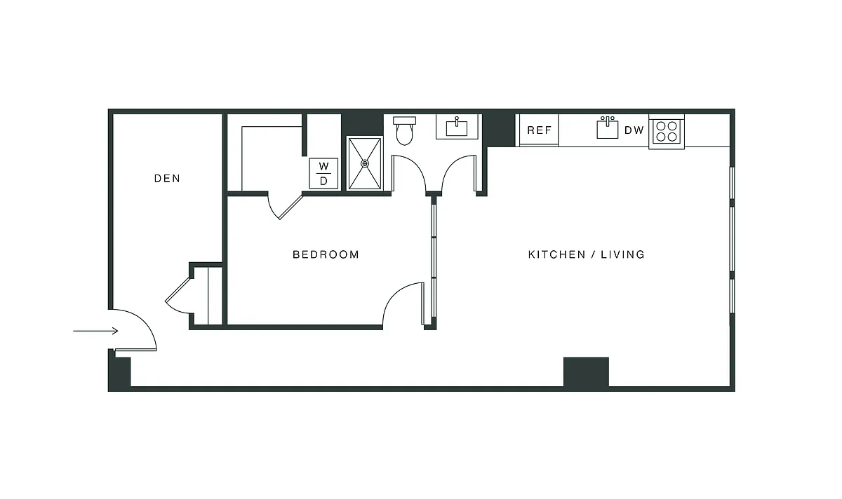 Floor plan A+Den1