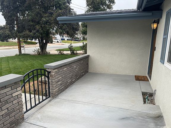 Gated front patio
