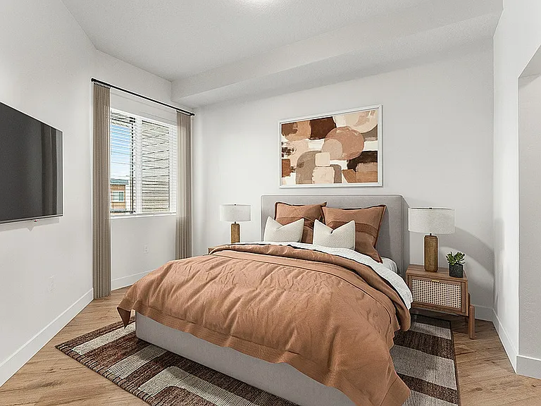 Bedroom at Current Apartments in SLC