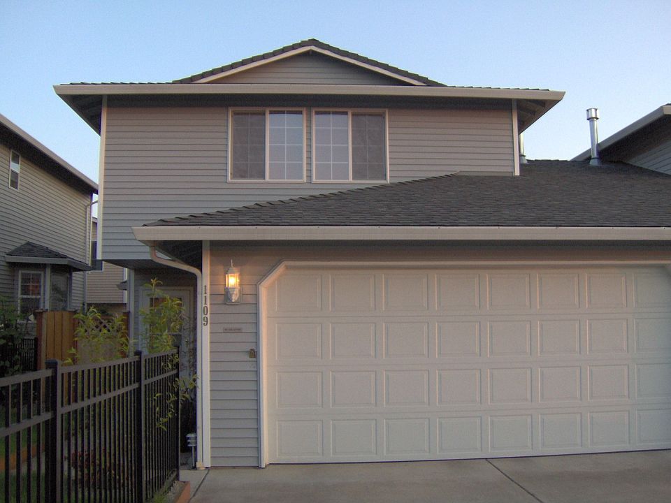 Modern home with two car attached garage