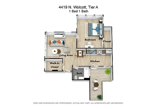 Floor plan One Bedroom